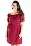 Vestido Dwz Ombro A Ombro Liso Mg Curta