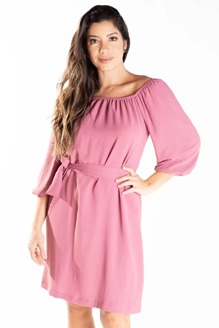 Vestido Dwz Ombro A Ombro Liso