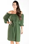 Vestido Dwz Ombro A Ombro Liso