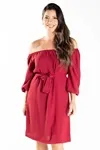 Vestido Dwz Ombro A Ombro Liso
