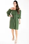 Vestido Dwz Ombro A Ombro Liso