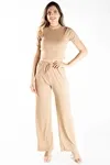 Conjunto Dwz Cropped E Calca Canelado
