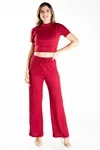 Conjunto Dwz Cropped E Calca Canelado