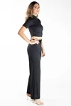 Conjunto Dwz Cropped E Calca Canelado