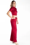 Conjunto Dwz Cropped E Calca Canelado
