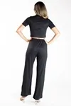Conjunto Dwz Cropped E Calca Canelado
