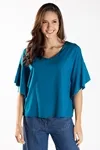 Blusa Dwz Lisa Meia Manga Gola V