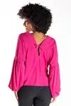 Blusa Dwz Decote V Manga Longa