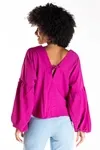Blusa Dwz Decote V Manga Longa