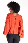 Blusa Dwz Decote V Manga Longa