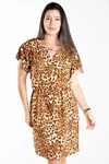 Vestido Dwz Ombro A Ombro Animal