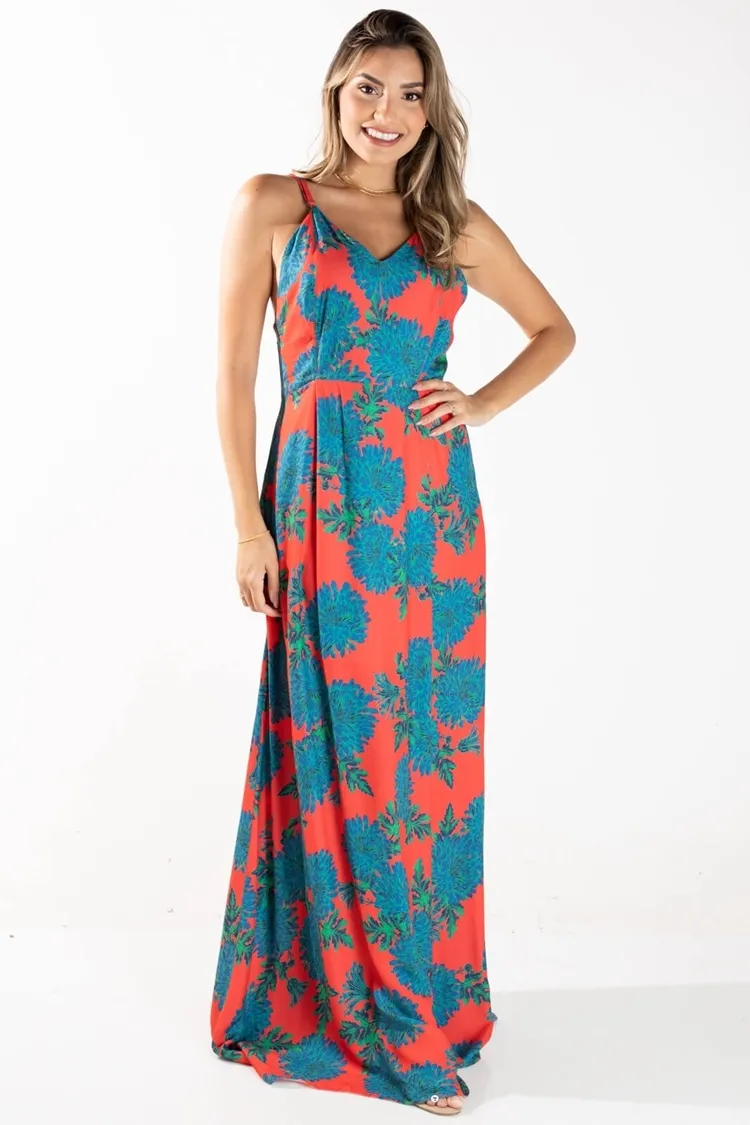 Vestido Dwz Longo Estampado