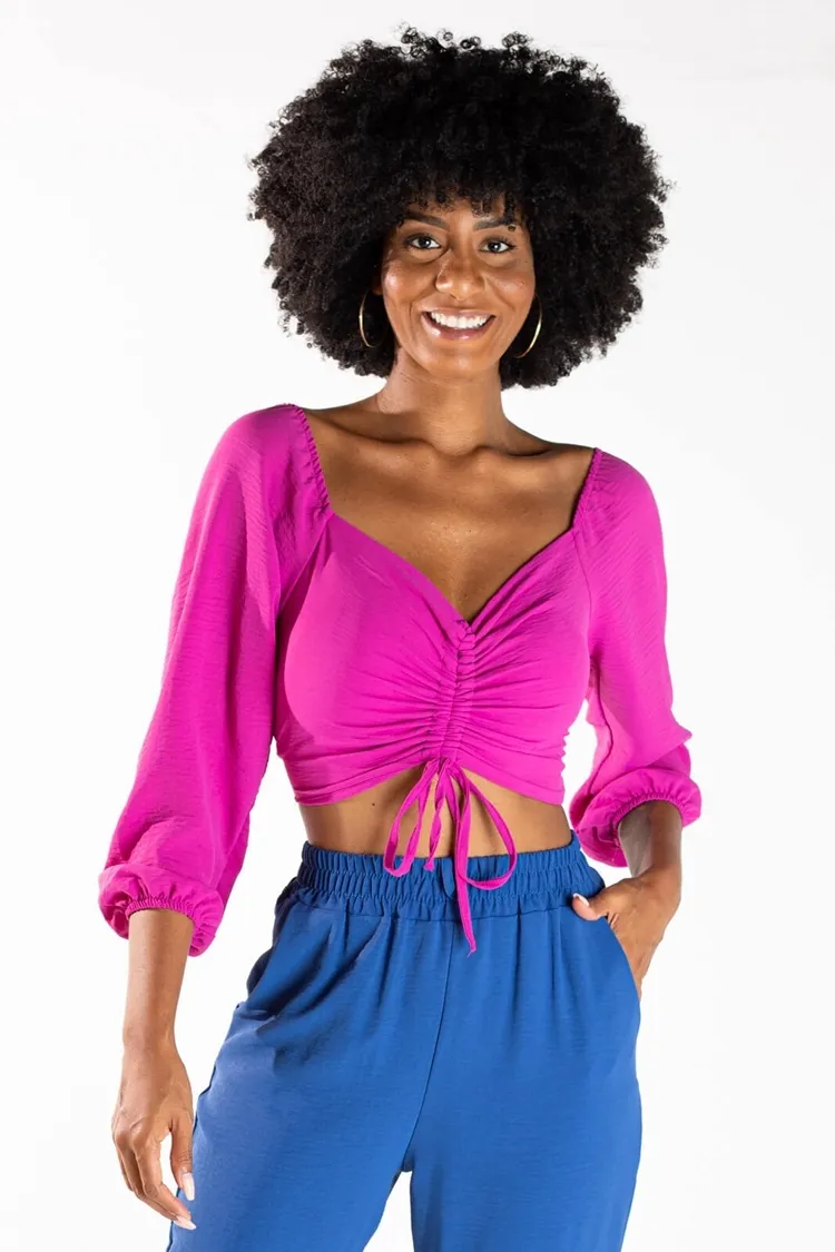 Cropped Dwz Liso Com Bojo