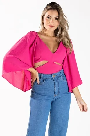 Cropped Dwz Liso Com Bojo