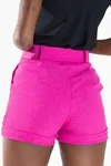 Short Dwz Com Cinto De Linho