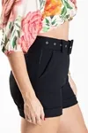 Short Dwz Com Cinto De Linho