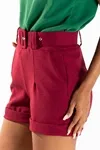 Short Dwz Com Cinto De Linho