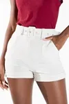 Short Dwz Com Cinto De Linho