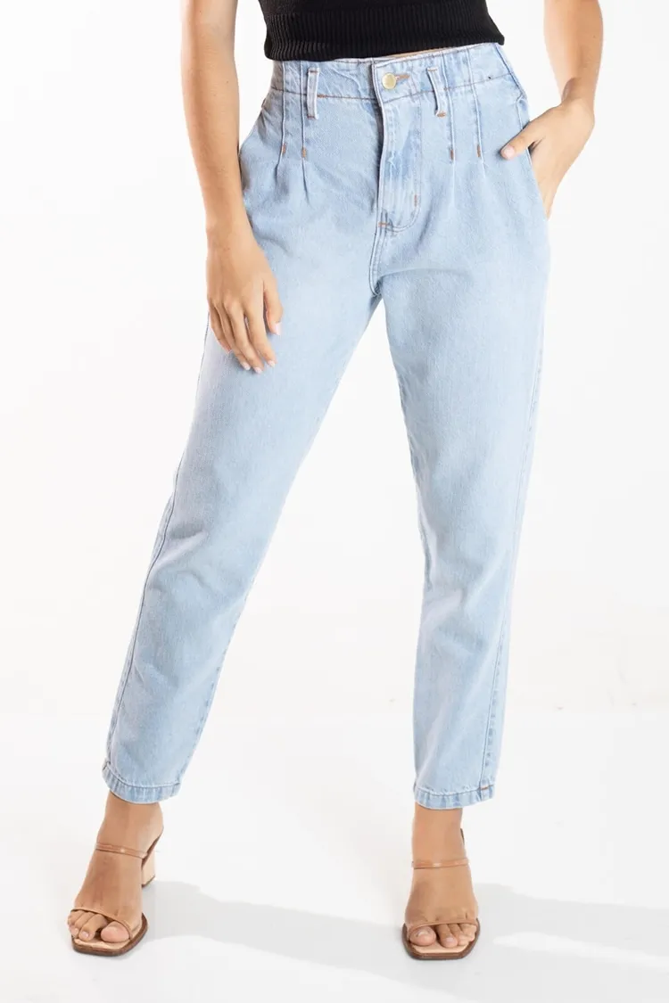 Calca Dwz Jeans Plissada