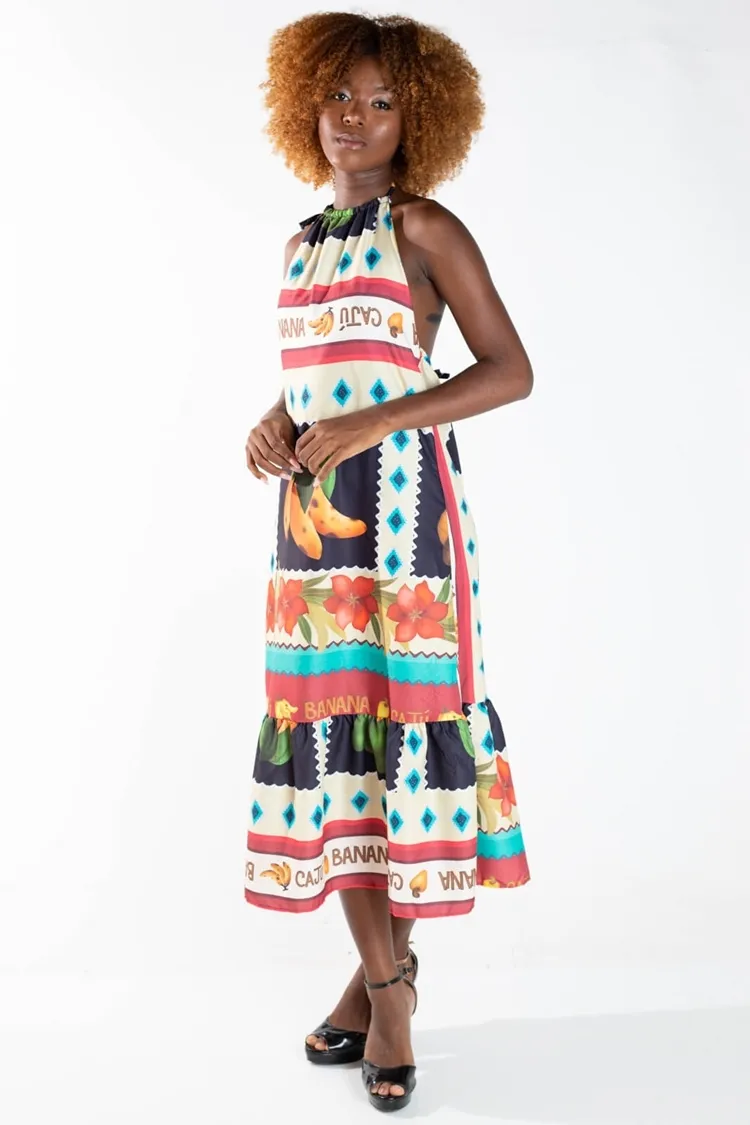 Vestido Dwz Longo Estampado