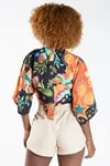 Cropped Dwz Estampado Com Manga