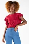 Blusa Dwz Canelada Com No Frontal
