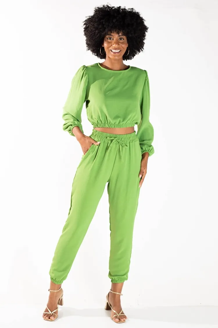 Conjunto Dwz Cropped Com Calca