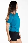 Blusa Dwz Manga Curta Com Abertura
