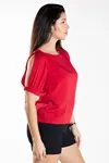 Blusa Dwz Manga Curta Com Abertura