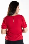 Blusa Dwz Manga Curta Com Abertura