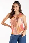 Regata Dwz Estampada Com Pregas