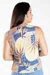 Regata Dwz Estampada Com Pregas