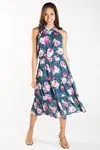 Vestido Dwz Estampado Com Faixa