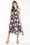 Vestido Dwz Estampado Com Faixa