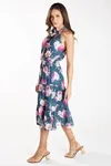 Vestido Dwz Estampado Com Faixa