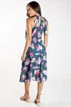 Vestido Dwz Estampado Com Faixa