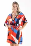 VESTIDO MORCEGO CORAL