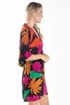 VESTIDO MORCEGO CORAL