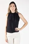 BLUSA DWZ GOLA ALTA COM LASTEX