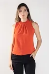 BLUSA DWZ GOLA ALTA COM LASTEX