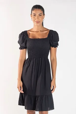 VESTIDO DWZ CURTO LASTEX LISO