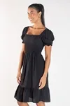 VESTIDO DWZ CURTO LASTEX LISO