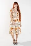 VESTIDO DWZ CURTO LASTEX ESTAMPADO