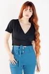 CROPPED DWZ CANELADO TRANSPASSADO LISA