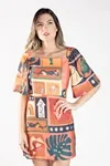 VESTIDO DWZ AMARRACAO ESTAMPADO