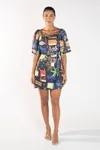 VESTIDO DWZ AMARRACAO ESTAMPADO