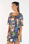 VESTIDO DWZ AMARRACAO ESTAMPADO