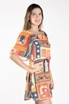 VESTIDO DWZ AMARRACAO ESTAMPADO