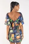 VESTIDO DWZ AMARRACAO ESTAMPADO