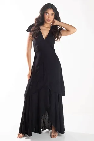 VESTIDO DWZ LONGO COM BABADO